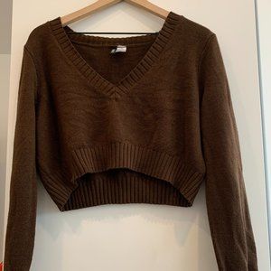 Brown Cropped Sweater